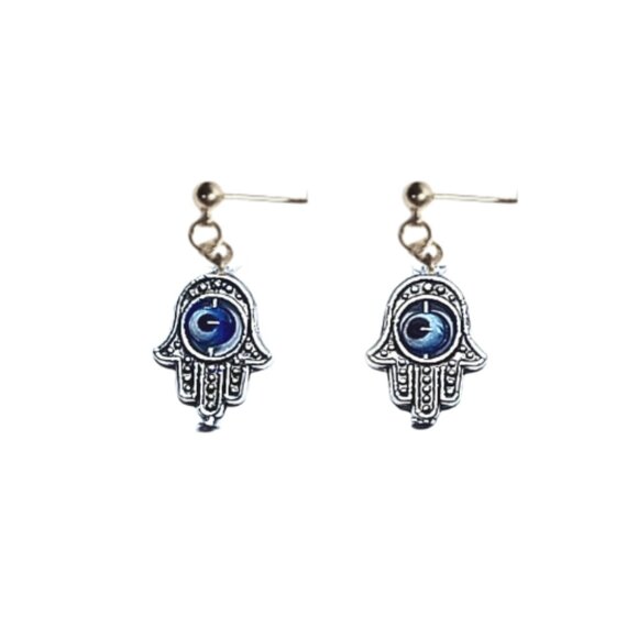 EYE OF HORUS EARRINGS - Picture 6 of 6